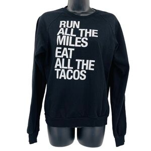 American‎ Apparel California Fleece graphic sweatshirt eat all the tacos size S